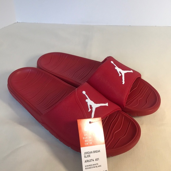 jordan break slide red